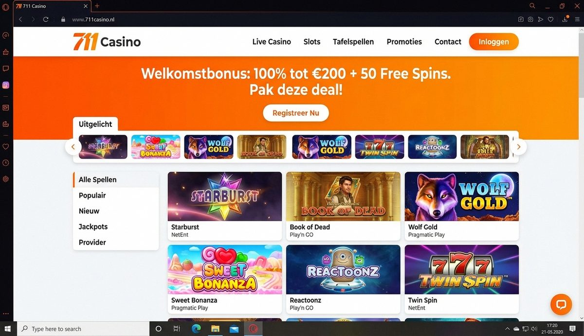 711 Casino lobby screenshot