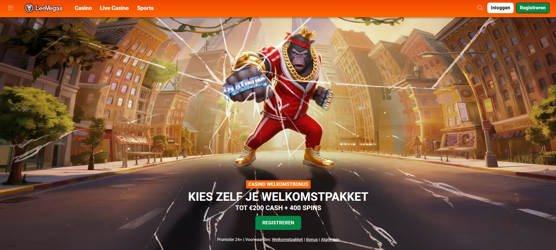 LeoVegas Casino lobby screenshot